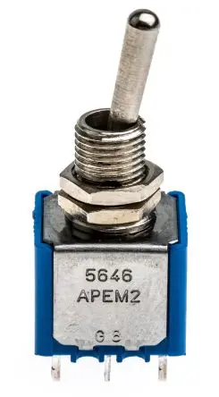 Produktfoto 1 von APEM Panel Kippschalter DPST, Ein-Ein, 30 V dc, 250 V ac, 4A, Lot