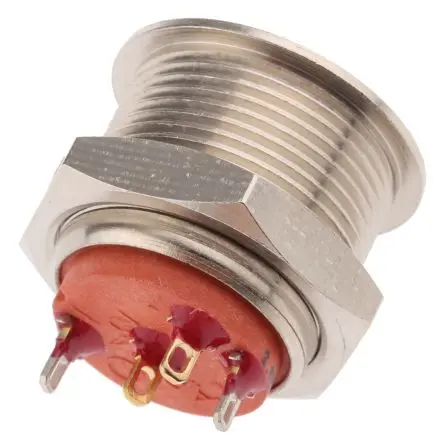 APEM AV Druckschalter Rot Beleuchtet Tastend Schraubanschlussklemme Ø 19.2 mm, SPST / 50mA, IP65, IP67, IP69K