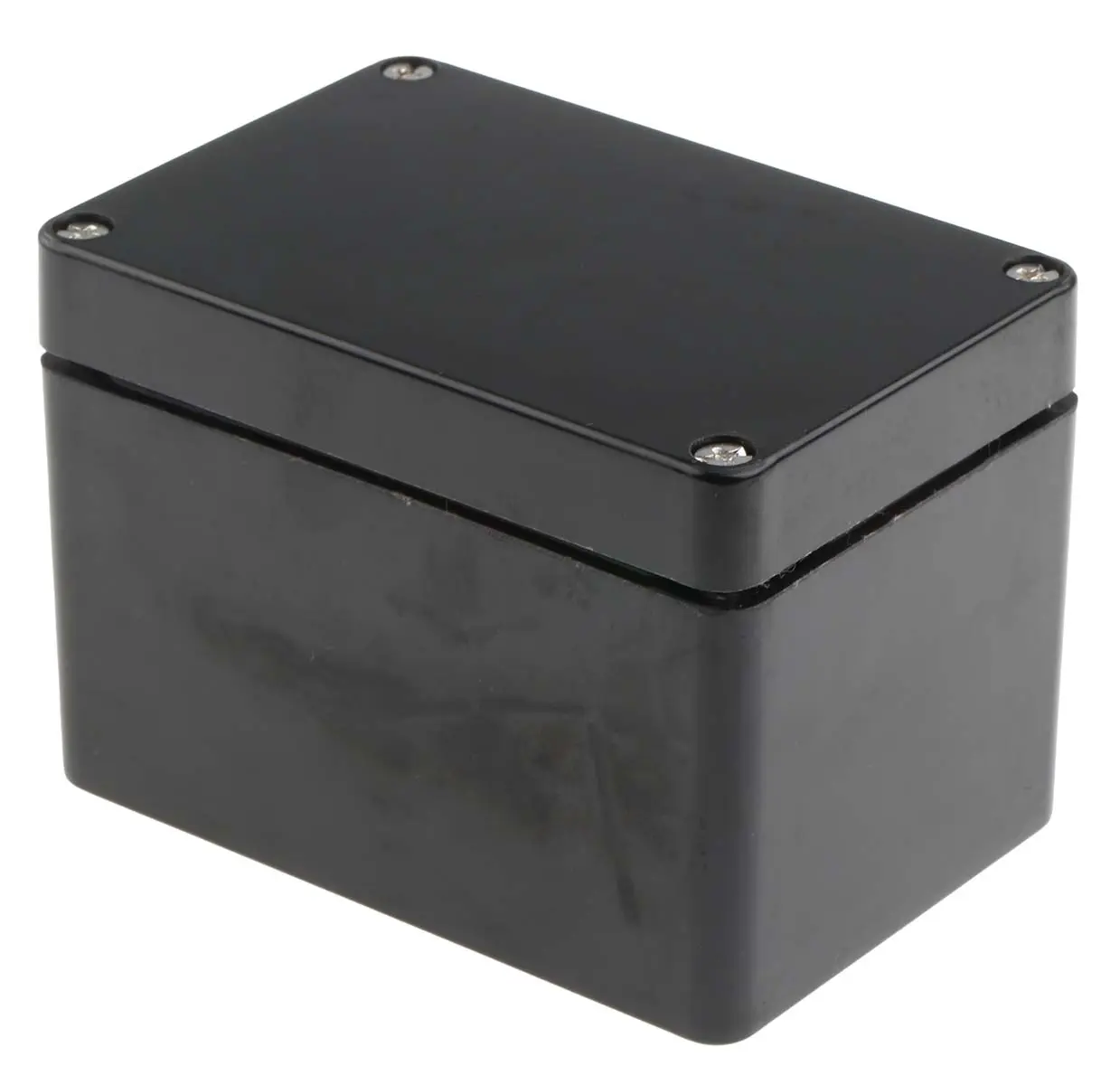 Produktfoto 1 von RS PRO GRJ; Gehäuse; GF Polyester; Schwarz IP66 Breite 75 mm Höhe 75 mm Länge 110 mm