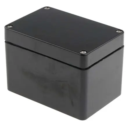 Produktfoto 1 von RS PRO GRJ; Gehäuse; GF Polyester; Schwarz IP66 Breite 75 mm Höhe 75 mm Länge 110 mm