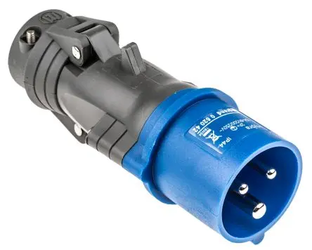 Produktfoto 1 von Legrand HYPRA Leistungssteckverbinder Blau 2P+PE, 230V, Kabel Gerade IP44 16A