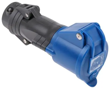 Produktfoto 1 von Legrand Leistungssteckverbinder Blau, 250V / 16A, Kabel IP44
