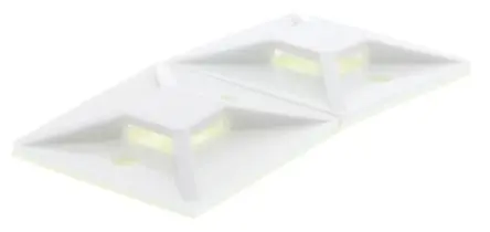 Produktfoto 1 von HellermannTyton MB Befestigungssockel, Nylon 6.6 Weiß 37.7 mm x 8.9 mm Kabelbinder x 37.7mm für 4.8 mm