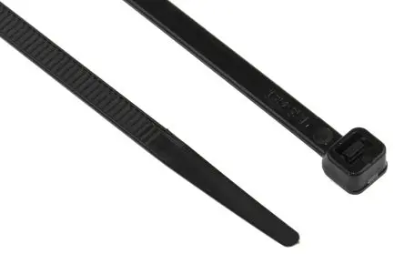 Produktfoto 1 von HellermannTyton T150XL Polyamid 6.6 (PA66) Kabelbinder Schwarz 8,9 mm x 1.095m, 25 Stück