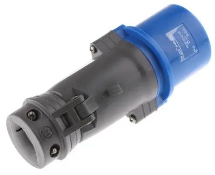 Produktfoto 1 von Legrand HYPRA Leistungssteckverbinder Blau 2P+PE, 230V, Kabel Gerade IP44 32A