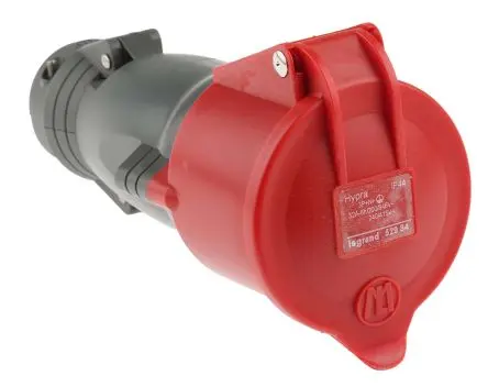 Produktfoto 1 von Legrand Industrie-Steckdose Rot, 400V / 32A, Panel IP44