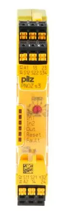 Produktfoto 1 von Pilz PNOZ s3 C Sicherheitsrelais 24V dc, 2 Sicherheitskontakte, 1 Hilfsschalter TÜV, VDE 0113-1, EAC (Eurasian), CCC,