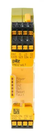 Produktfoto 1 von Pilz PNOZ s6.1 C Sicherheitsrelais, 24V dc, 2-Kanal, 3 Sicherheitskontakte Zweihandsteuerung, 1 Hilfsschalter,