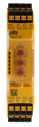 Produktfoto 1 von Pilz PNOZ s5 C Sicherheitsrelais 24V dc, 2 Sicherheitskontakte, 1 Hilfsschalter, Automatisch und manuell VDE 0113-1,