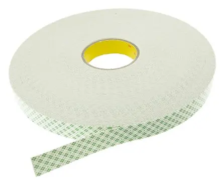 Produktfoto 1 von 3M SCOTCH 4032 4032 Polyurethanschaum Schaumstoff Klebeband doppelseitig, Weiß, Stärke 0.8 mm, 25mm x 66 m, 41.5N/cm