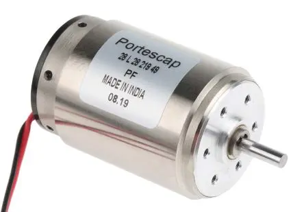 Produktfoto 1 von Portescap 28L28 Servomotor mit geringer Trägheit Gleichstrommotor bis 19.9 mNm, 12V dc / 11 W, 5300U/min, Wellen-Ø 3 mm,