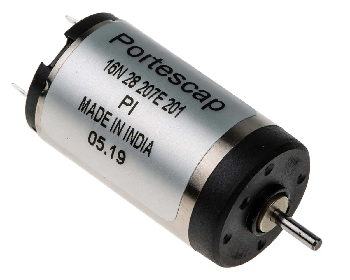 Portescap Servomotor mit geringer Trägheit Gleichstrommotor bis 2.4 mNm, 3.2/4.2 V / 1.7 W, 9700 rpm, Wellen-Ø 1.5 mm,