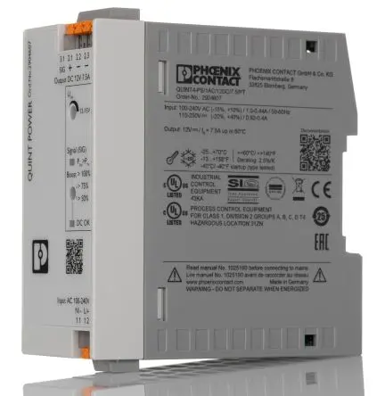 Produktfoto 1 von Phoenix Contact QUINT POWER DIN-Schienen Netzteil Geschalteter Modus 250V ac/dc Wechselstrom/Gleichstrom / 7.5 A 15V dc
