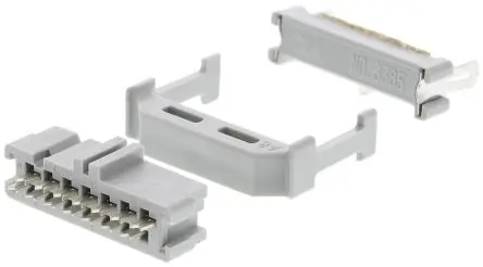 Produktfoto 1 von 3M 3000 IDC-Steckverbinder Buchse, gewinkelt, 14-polig Kabel / 2-reihig, Raster 2.54 mm