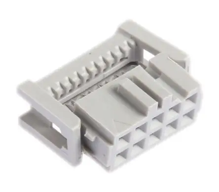 Produktfoto 1 von 3M 891 IDC-Steckverbinder Buchse, gewinkelt, 10-polig Kabel / 2-reihig, Raster 2.54 mm