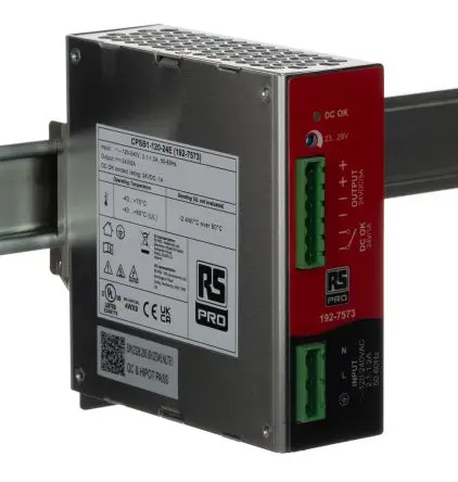 Produktfoto 1 von RS PRO Compact Economy DIN-Schienen Netzteil Primärer Schaltmodus DIN-Schienen-Netzteil 345V Wechselstrom/Gleichstrom /