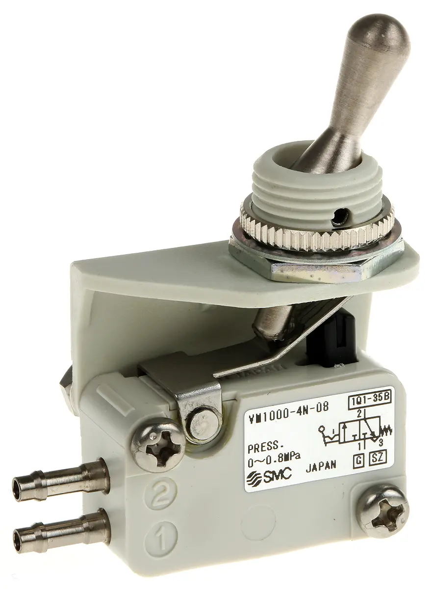 Produktfoto 1 von SMC, Kniehebel VM1000 Pneumatik-Steuerventil, manuell, Polybutylenterephthalat III B