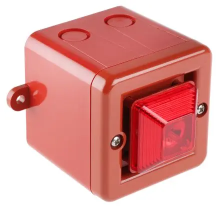 Produktfoto 1 von e2s SON4 Xenon, Filament/Warnsummer-Licht Schall- und Lichtsignal-Kombination 24V dc Rot IP66 Wand / 100 dB 100 dB @ 1m
