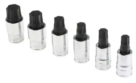 Produktfoto 1 von Facom Vierkant Ogvgrip, Stahl 1/2 in, Länge 60 mm, 6-teilig