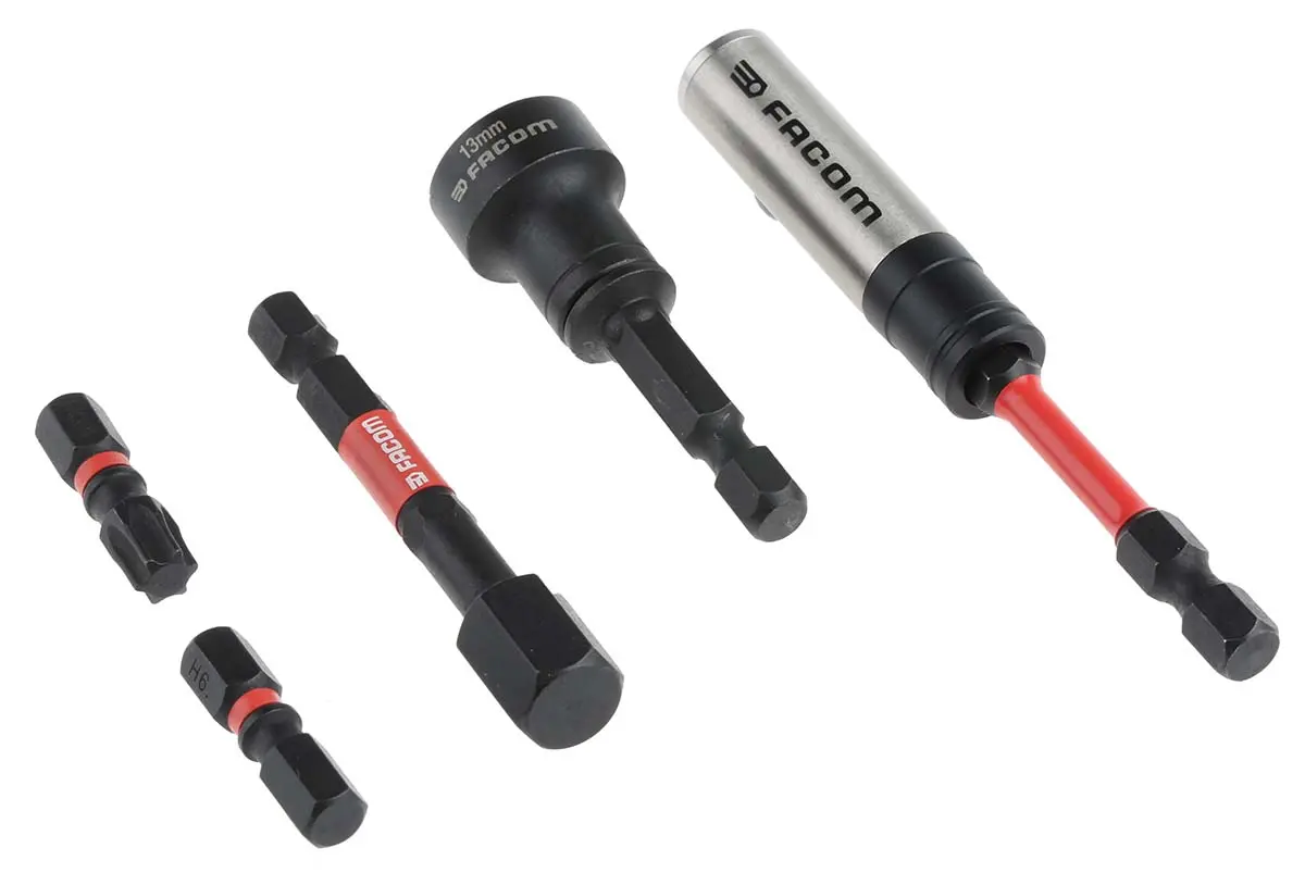 Produktfoto 1 von Facom Sechskant, Phillips, Pozidriv, Geschlitzt, Innensechsrund Flextorq, Stahl 1/4 in Hex 3, Hex 4, Hex 5, Hex 6, Hex