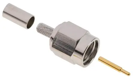 Produktfoto 1 von Telegärtner SMA Stecker Koaxialsteckverbinder SMA-Steckverbinder, Kabel, für RG316/U, RG188A/U, RG-174U-Kabel, 50 Ω
