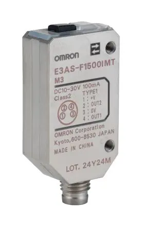 Produktfoto 1 von Omron E3AS-F Kompakt Optischer Sensor, Diffus, PnP Ausgang, M8-Steckverbinder