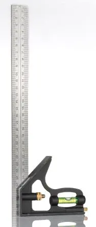 Produktfoto 1 von RS PRO Winkelschmiege, Skalen L. 300 mm aus Edelstahl, Aluminium-Kopf Anreißnadel inkludiert, 17 mm x 304 mm x 118mm