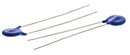 Produktfoto 1 von TDK Metalloxid-Varistor, 2.3 nF, 22 V / 2.5 A 2970 V, 250 A max., Ø 9 mm, 3.5 mm, L. 36 mm