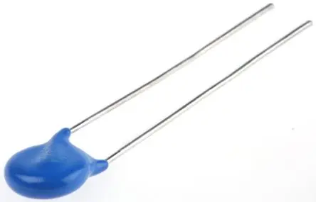 Produktfoto 1 von TDK Metalloxid-Varistor, 120 pF, 390 V / 10 A 2970 V, 1200 A max., Ø 9 mm, 4.2 mm, L. 36 mm