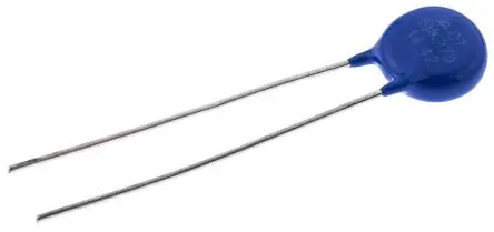 Produktfoto 1 von TDK Metalloxid-Varistor, 110 pF, 430 V / 10 A 2970 V, 1200 A max., Ø 9 mm, 4.4 mm, L. 36 mm