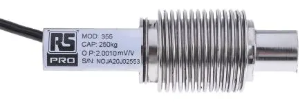 Produktfoto 1 von RS PRO Flach Quetschanschluss Kraftmessdose aus Edelstahl 250 kg