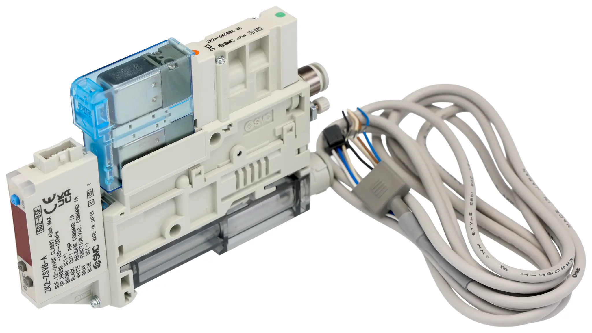 Produktfoto 1 von SMC ZK2A Vakuumerzeuger, 1.5mm Düse, 89l/min, bis -0.91bar
