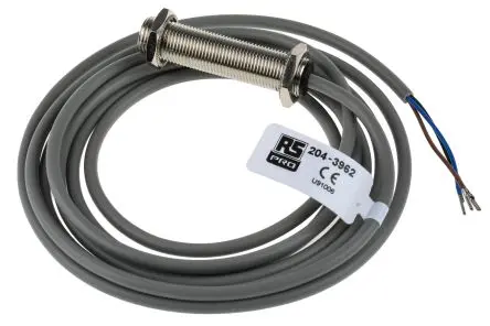 Produktfoto 1 von RS PRO PR12 Zylindrisch Optischer Sensor, Tast-Prinzip, PNP, Schließer Ausgang, Kabel
