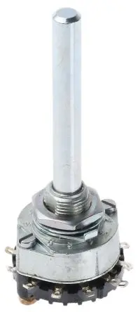 Produktfoto 1 von Lorlin 12-Stufen RA Drehschalter Ein/Aus-Schalter, 1-polig / 1A Lot, 23.8 mm x 25.4mm x 9 mm