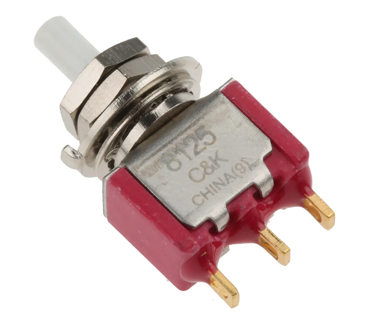 Produktfoto 1 von C & K 8020 Druckschalter Grün, Rot, Gelb Tastend Panel Ø 6.4 mm, 1-poliger Umschalter / 400 mA