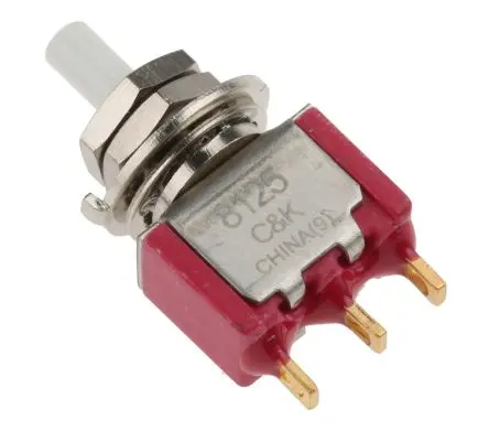 Produktfoto 1 von C & K 8020 Druckschalter Grün, Rot, Gelb Tastend Panel Ø 6.4 mm, 1-poliger Umschalter / 400mA