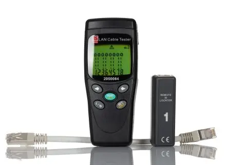 Produktfoto 1 von RS PRO Netzwerktester Schließer (NO), Kabelprüfgerät, RJ45 RJ45