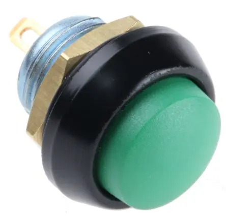 Produktfoto 1 von ITW 59 Miniaturdruckschalter Panel Ø 14 mm, SPST Grün, IP67
