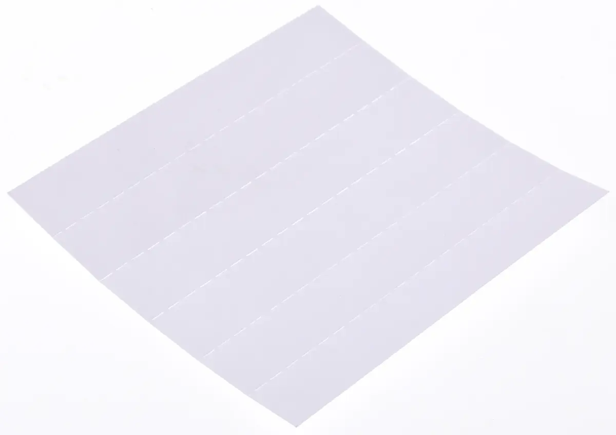 Produktfoto 1 von Raaco Lackierter Stahl Schubladen-Etiketten Weiß, 10 mm x 64 mm x 1 mm