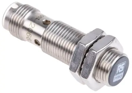 Produktfoto 1 von RS PRO M12 Induktiver Näherungssensor, Zylindrisches Gewindedesign PnP / 200mA 4 mm, IP68, IP69K 30 V dc