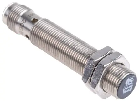 Produktfoto 1 von RS PRO M12 Induktiver Näherungssensor, Zylindrisch PnP / 200mA 4 mm, IP68, IP69K 30 V dc