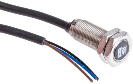 Produktfoto 1 von RS PRO M12 Induktiver Näherungssensor, Gewinderohr PnP / 200mA 4 mm, IP68 30 V dc