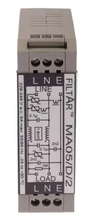 RS PRO MAXX Überspannungsschutzeinheit EMV-Filter 6.5 kA 253V, DIN-Hutschiene, -25 °C→85 °C