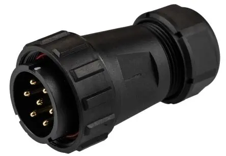 Produktfoto 1 von RS PRO SP29 38.8 mm Rundsteckverbinder Stecker 7-polig Stecker 10A Kabel IP68