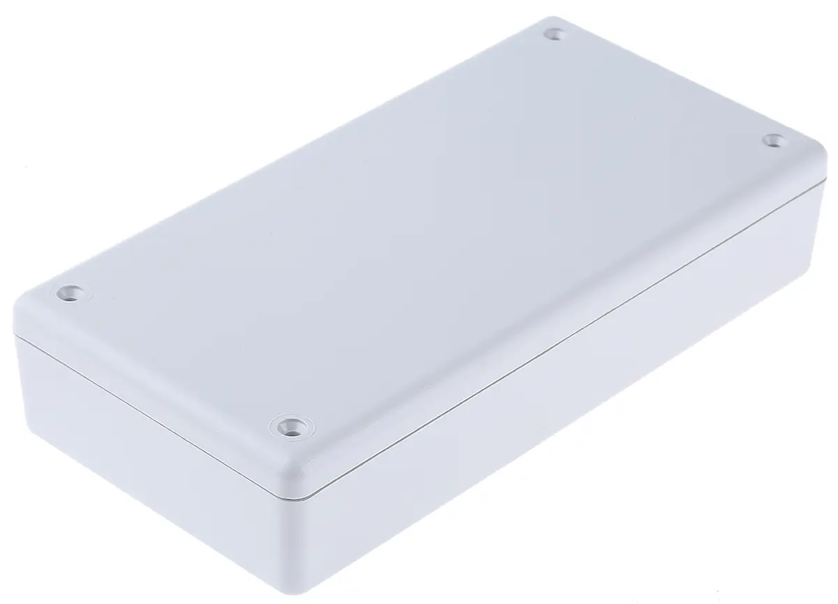 Produktfoto 1 von Hammond Serie 1599 Tragbares Gehäuse, ABS, 85.5 mm, 170 mm, H. 34.8 mm, Grau, IP54
