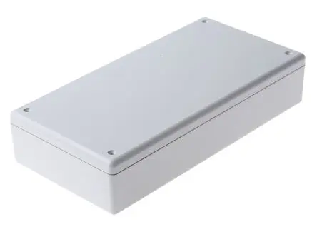 Produktfoto 1 von Hammond Serie 1599 Tragbares Gehäuse, ABS, 110 mm, 220 mm, H. 44.8 mm, Grau, IP54