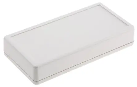 Produktfoto 1 von Hammond Serie 1599 Tragbares Gehäuse, ABS, 65 mm, 130 mm, H. 25 mm, Grau, IP54