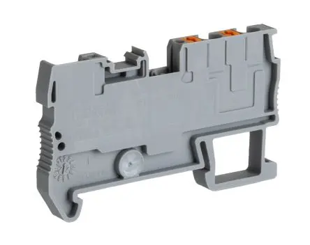 Produktfoto 1 von Phoenix Contact PT 2 Anschlussklemmenblock für Durchkontaktierung 1 Grau, 4mm², 500V Einsteck-Anschluss