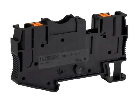 Produktfoto 1 von Phoenix Contact PT 6 Modularer Sicherungs-Anschlussklemmenblock 1 Schwarz, 0.5mm², 10 mm², 400V Einsteck-Anschluss