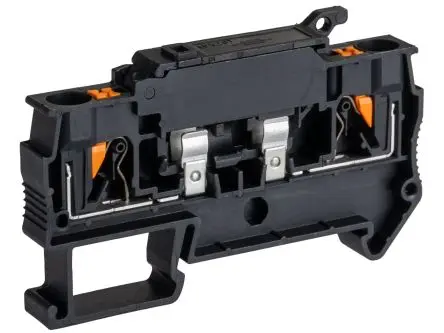 Produktfoto 1 von Phoenix Contact PTC 4 Modularer Sicherungs-Anschlussklemmenblock 1 Schwarz, 6mm², 500V Einsteck-Anschluss Abgesichert